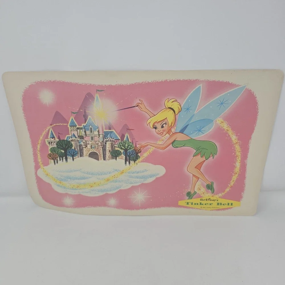 Lot of 2  1961 Walt Disney Placemats Sword And Stone Tinkerbell